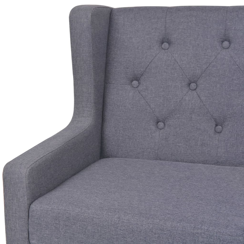 vidaXL 3-Sitzer Sofa Stoff Grau