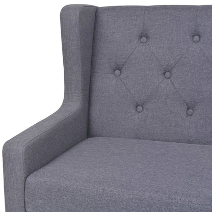 vidaXL 3-Sitzer Sofa Stoff Grau