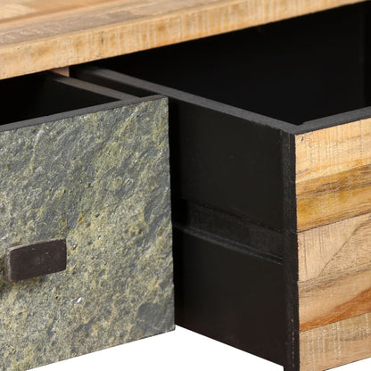 vidaXL Table basse en teck massif recyclé 90x65x40 cm