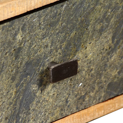 vidaXL Table basse en teck massif recyclé 90x65x40 cm