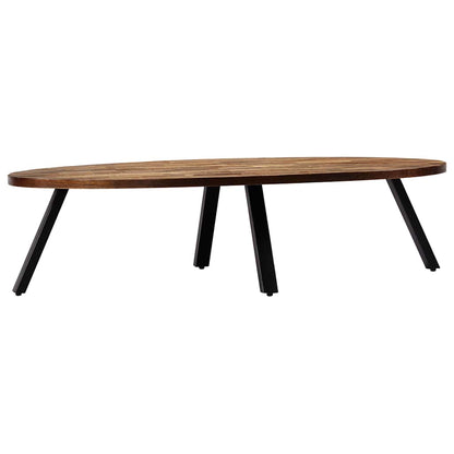 vidaXL Table basse en teck massif recyclé Ovale 120x60x30 cm