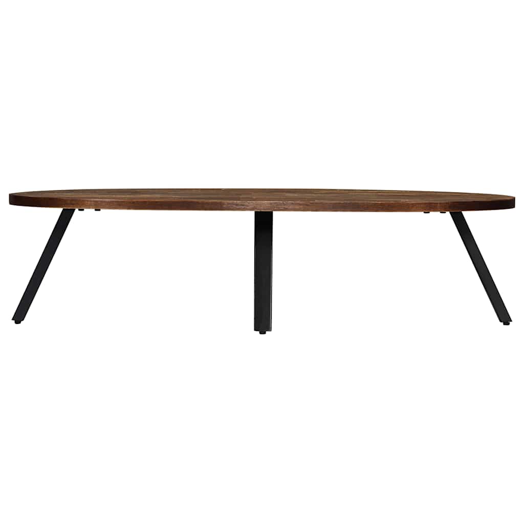 vidaXL Table basse en teck massif recyclé Ovale 120x60x30 cm