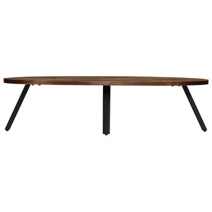 vidaXL Table basse en teck massif recyclé Ovale 120x60x30 cm