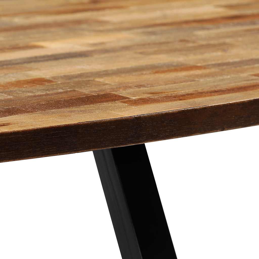 vidaXL Table basse en teck massif recyclé Ovale 120x60x30 cm