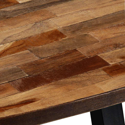 vidaXL Table basse en teck massif recyclé Ovale 120x60x30 cm