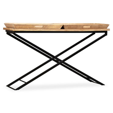 vidaXL Console en bois de manguier massif 130 x 40 x 80 cm
