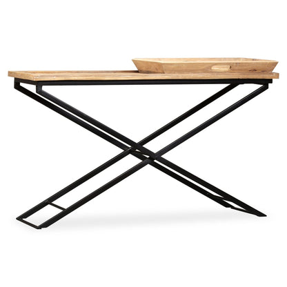 vidaXL Console en bois de manguier massif 130 x 40 x 80 cm