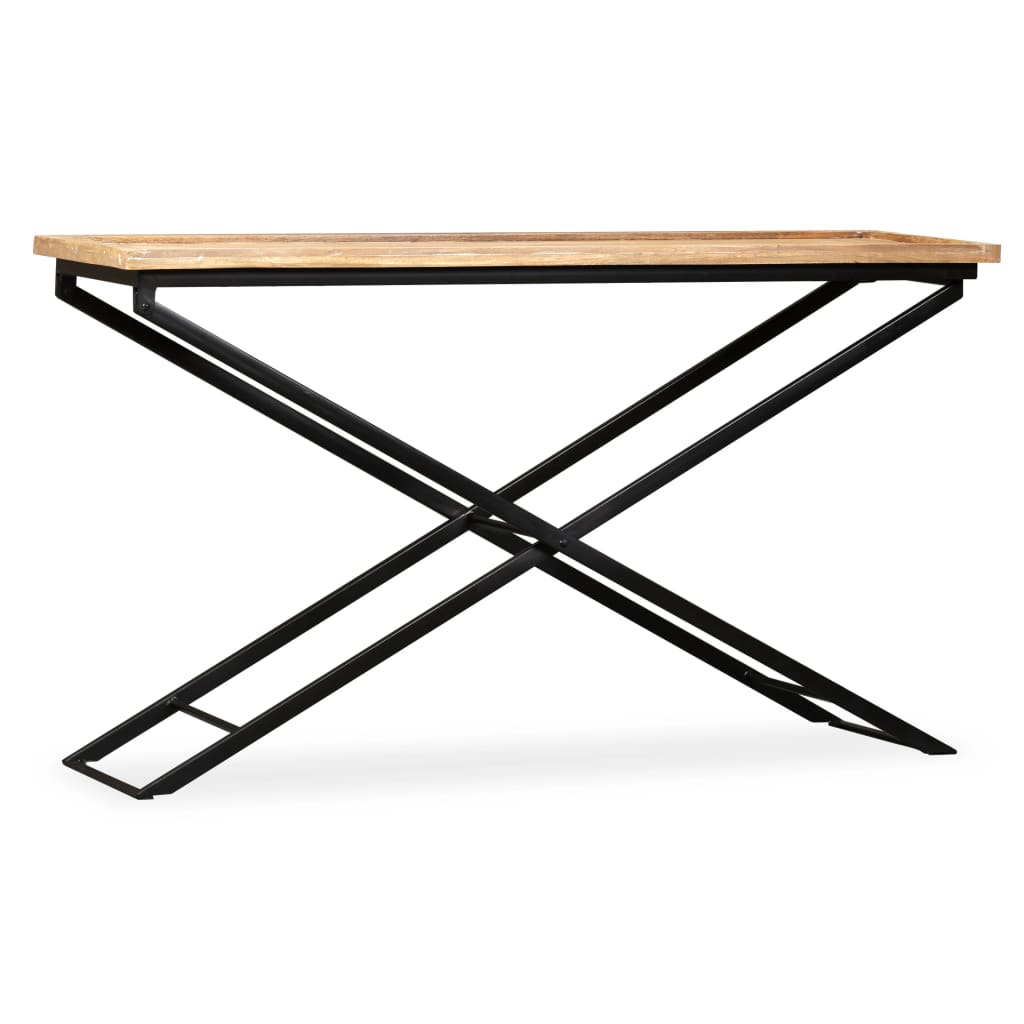vidaXL Console en bois de manguier massif 130 x 40 x 80 cm