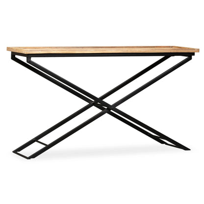 vidaXL Console en bois de manguier massif 130 x 40 x 80 cm