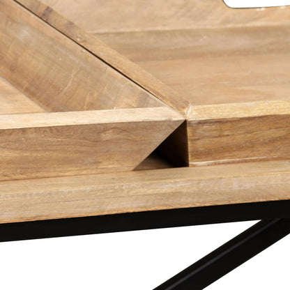 vidaXL Console en bois de manguier massif 130 x 40 x 80 cm