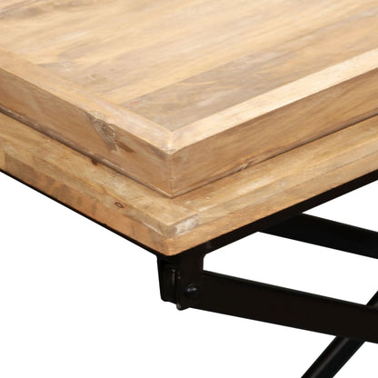 vidaXL Console en bois de manguier massif 130 x 40 x 80 cm