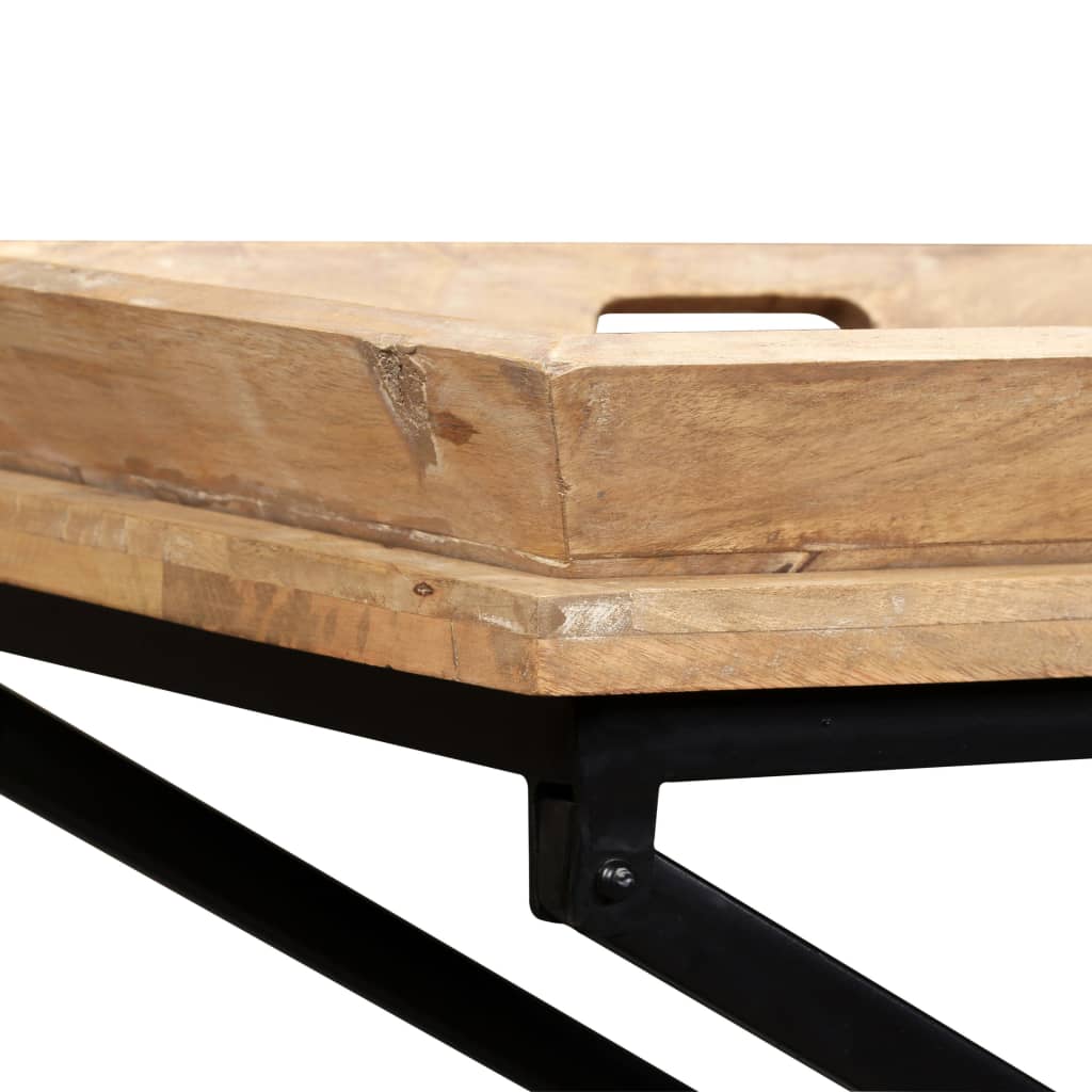 vidaXL Console en bois de manguier massif 130 x 40 x 80 cm