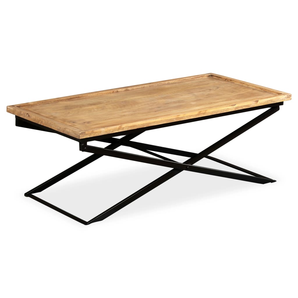 vidaXL Table basse en bois de manguier massif 110 x 55 x 42 cm