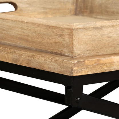 vidaXL Table basse en bois de manguier massif 110 x 55 x 42 cm
