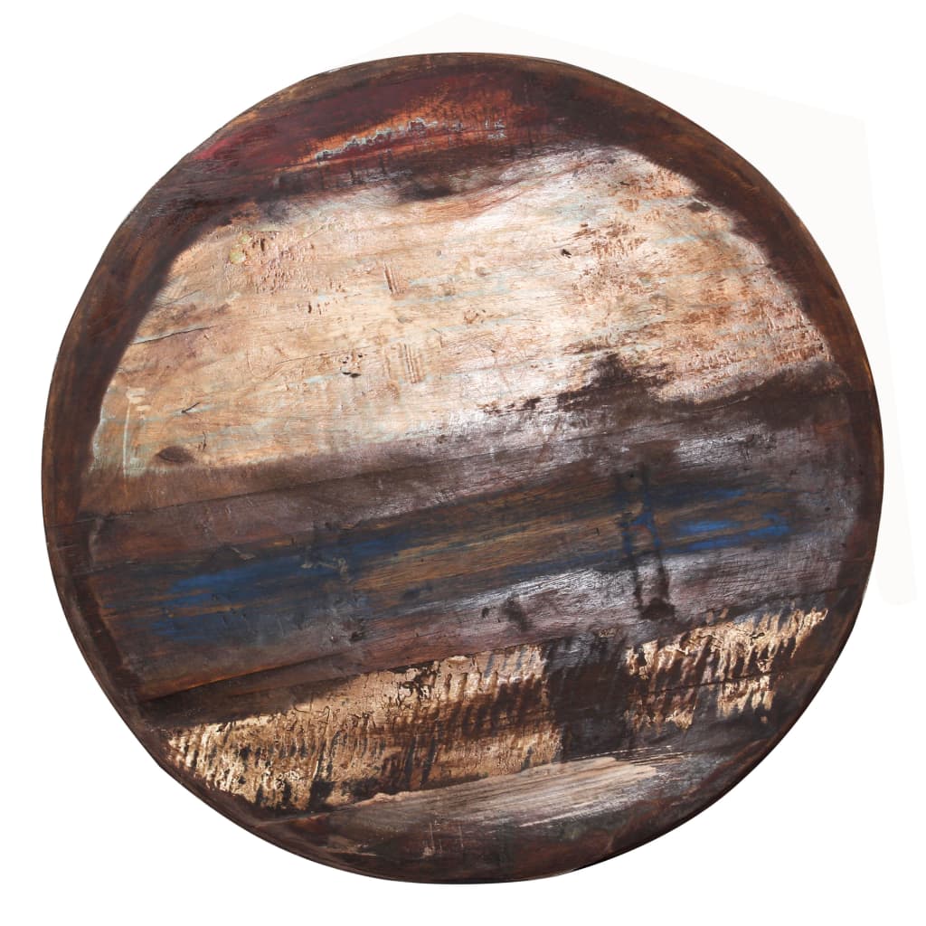 vidaXL Table basse en bois de récupération massif avec pied noir 60x60x33 cm