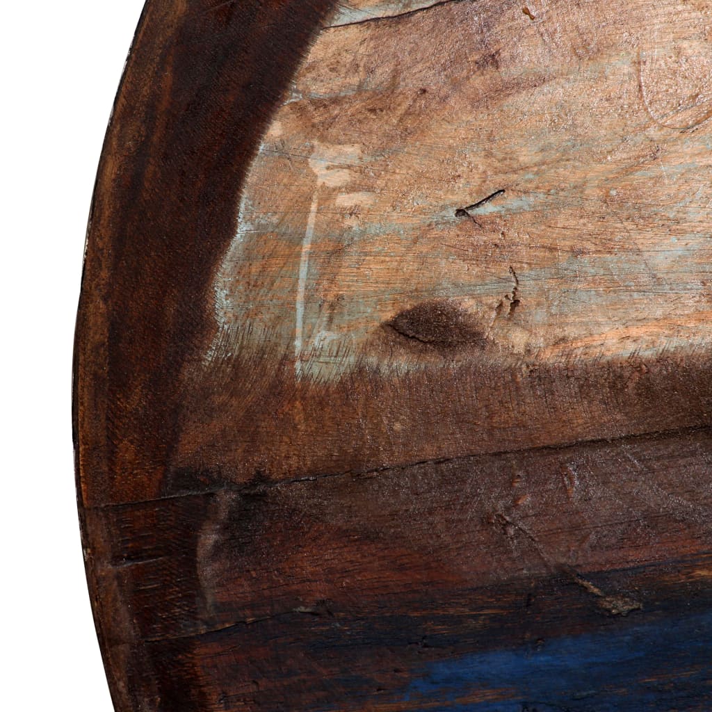 vidaXL Table basse en bois de récupération massif avec pied noir 60x60x33 cm