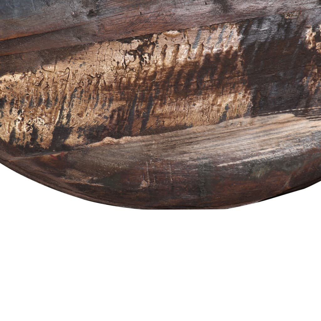 vidaXL Table basse en bois de récupération massif avec pied noir 60x60x33 cm