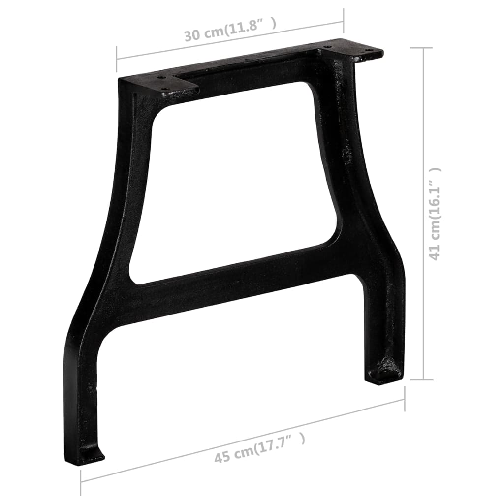 vidaXL Couchtischbeine 2 Stk. A-Gestell Gusseisen