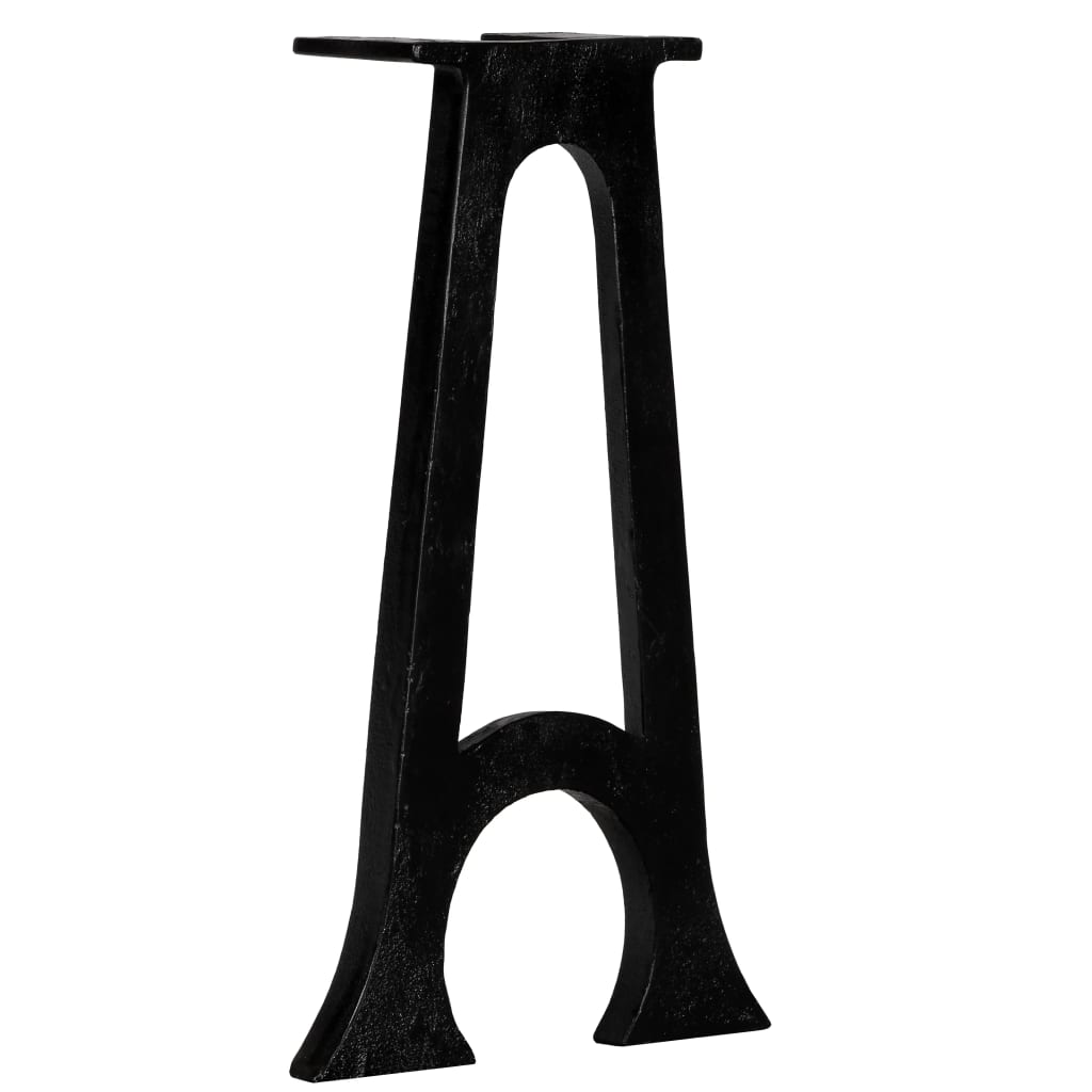 vidaXL Pieds de banc 2 pcs Pieds incurvés en A Fonte