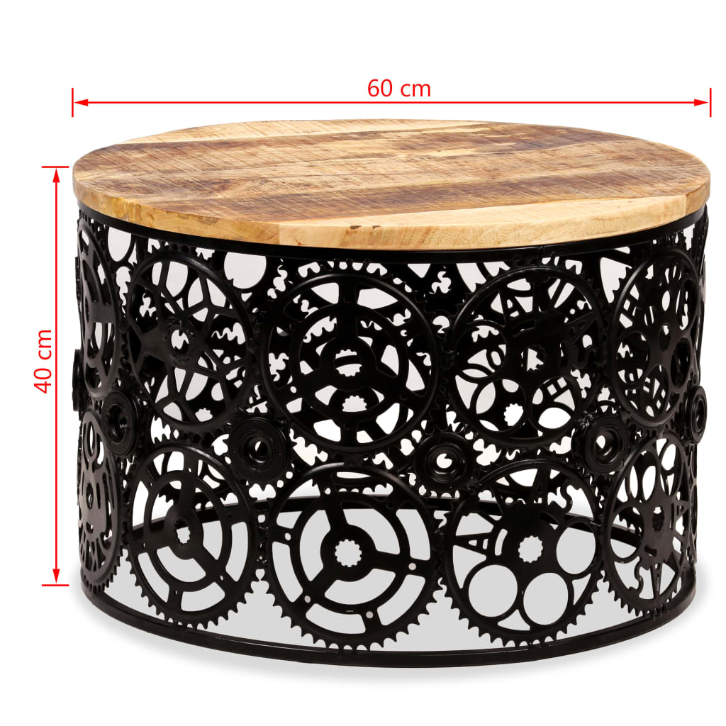 vidaXL Table basse en bois de manguier massif 60x40 cm