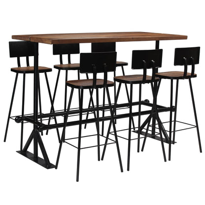 vidaXL Ensemble de bar 7 pièces en bois de récupération massif