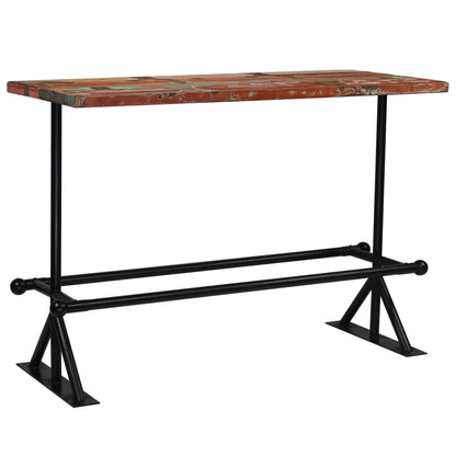 vidaXL Ensemble de bar 7 pcs Bois de récupération massif Multicolore
