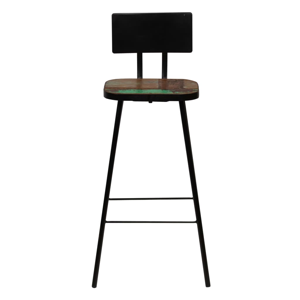 vidaXL Ensemble de bar 7 pcs Bois de récupération massif Multicolore