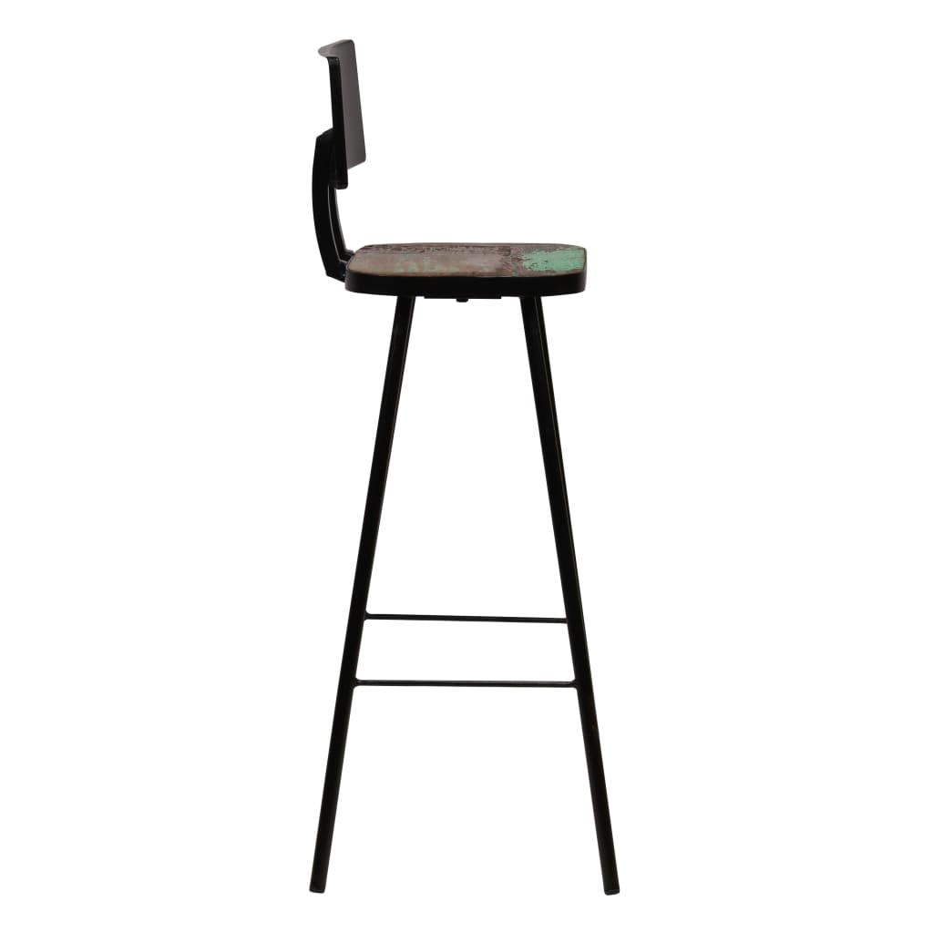 vidaXL Ensemble de bar 7 pcs Bois de récupération massif Multicolore