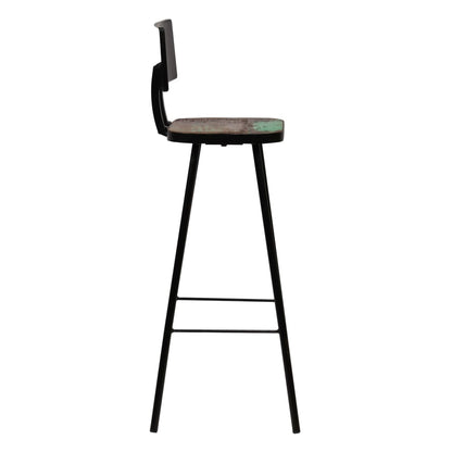vidaXL Ensemble de bar 7 pcs Bois de récupération massif Multicolore
