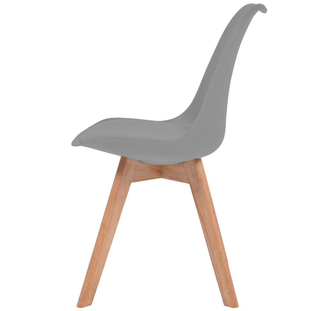 vidaXL Esszimmerstühle 6 Stk. Grau Kunststoff