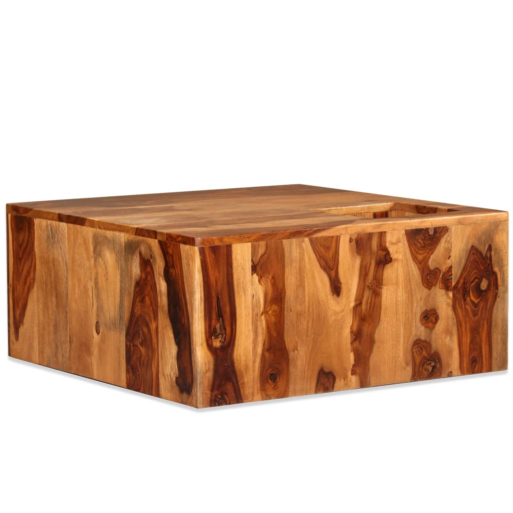 vidaXL Table basse en bois d'acacia massif 70x70x30 cm