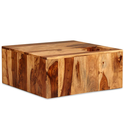vidaXL Table basse en bois d'acacia massif 70x70x30 cm