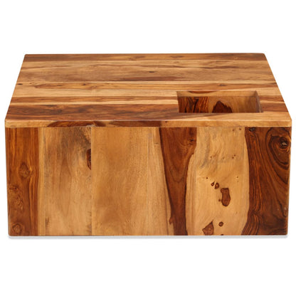 vidaXL Table basse en bois d'acacia massif 70x70x30 cm