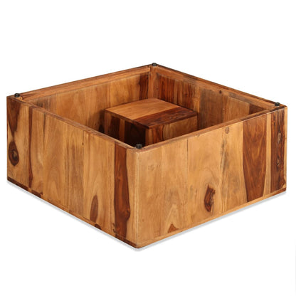 vidaXL Table basse en bois d'acacia massif 70x70x30 cm