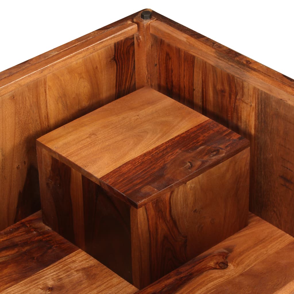vidaXL Table basse en bois d'acacia massif 70x70x30 cm
