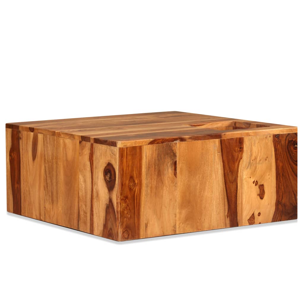 vidaXL Table basse en bois d'acacia massif 70x70x30 cm