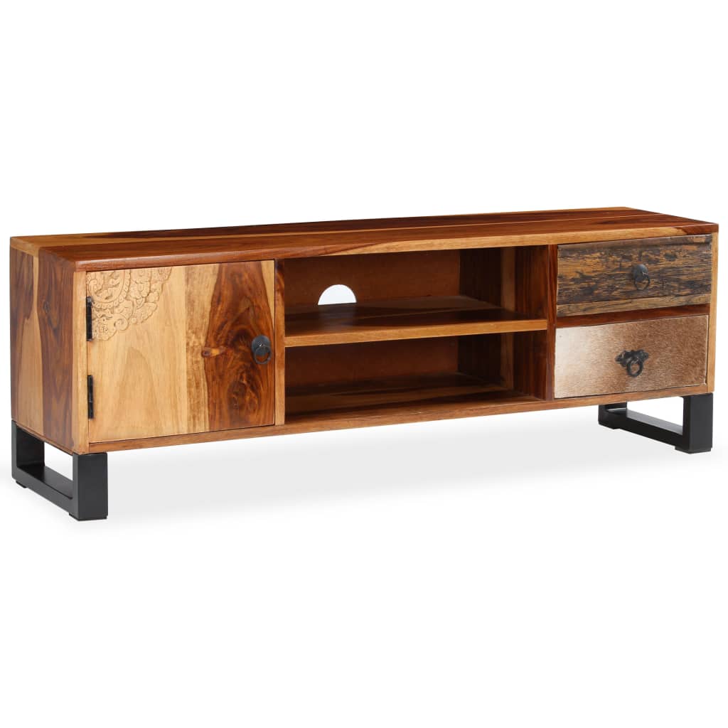 vidaXL Meuble TV en bois d'acacia massif 120x30x40 cm