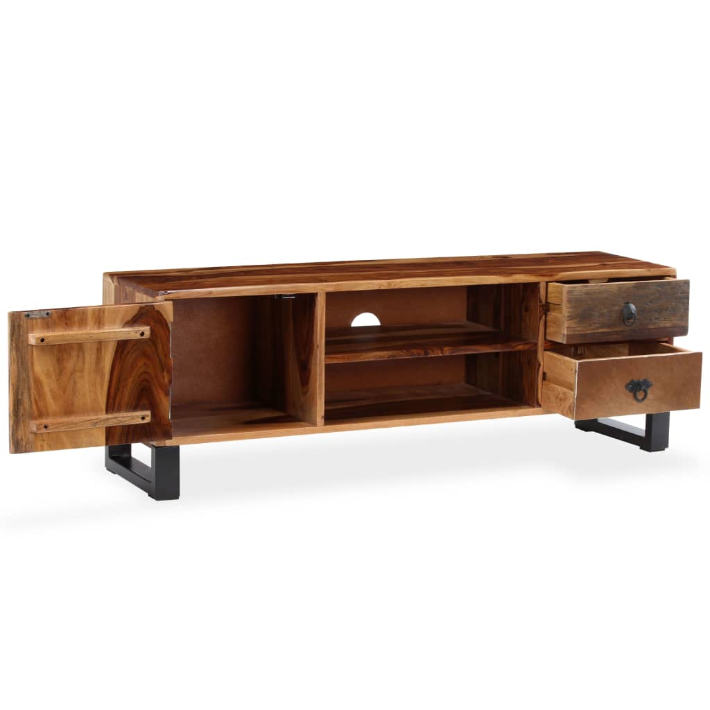 vidaXL Meuble TV en bois d'acacia massif 120x30x40 cm