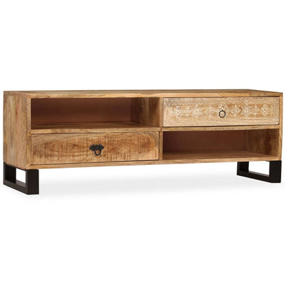 vidaXL Meuble TV Bois de manguier massif 120x30x40 cm