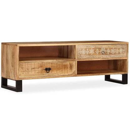 vidaXL Meuble TV Bois de manguier massif 120x30x40 cm