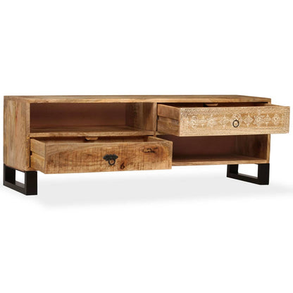 vidaXL Meuble TV Bois de manguier massif 120x30x40 cm