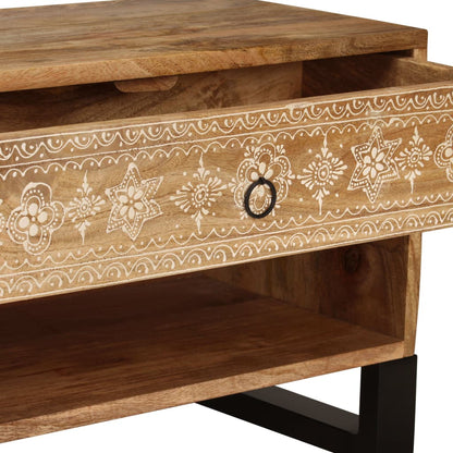vidaXL Meuble TV Bois de manguier massif 120x30x40 cm