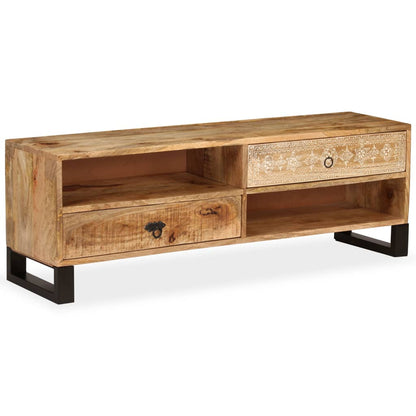 vidaXL Meuble TV Bois de manguier massif 120x30x40 cm