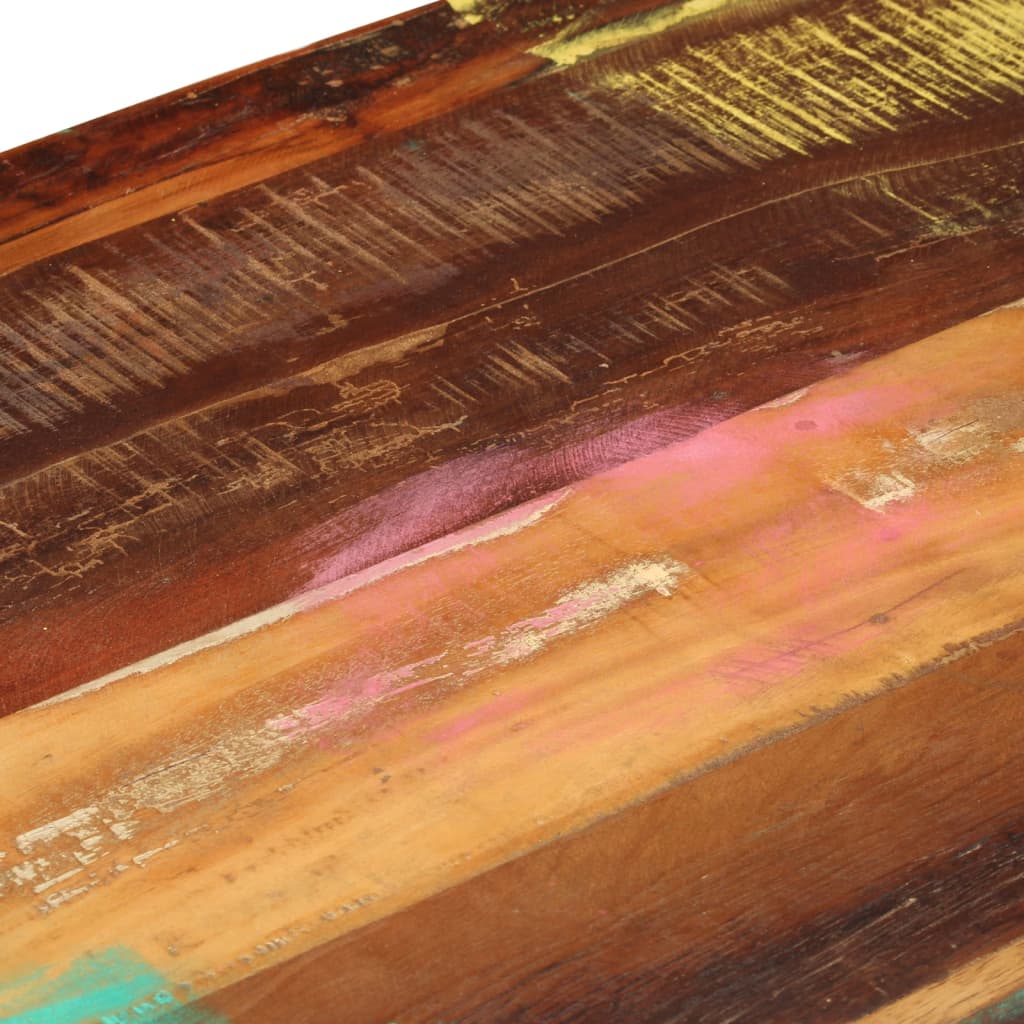 vidaXL Table basse avec 3 tiroirs en bois de récupération massif 100x50x35 cm
