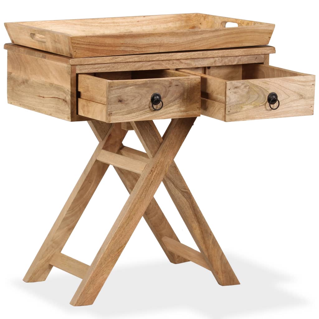vidaXL Beistelltisch Mangoholz Massiv 65 x 40 x 76 cm