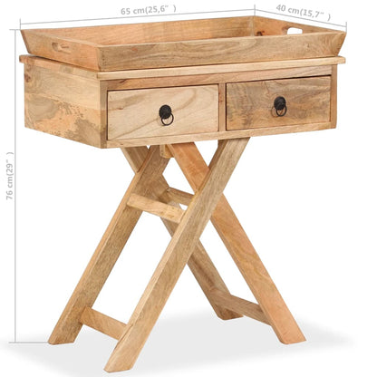 vidaXL Beistelltisch Mangoholz Massiv 65 x 40 x 76 cm