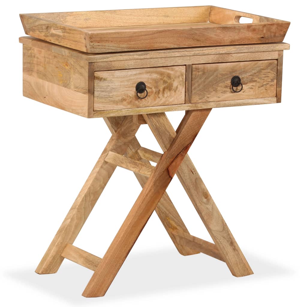 vidaXL Beistelltisch Mangoholz Massiv 65 x 40 x 76 cm