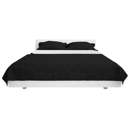 vidaXL Zweiseitige Tagesdecke Gesteppt 230 x 260 cm Schwarz und Weiß