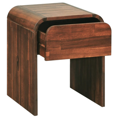 vidaXL Table de chevet 41,5x42x52 cm Bois d'acacia massif