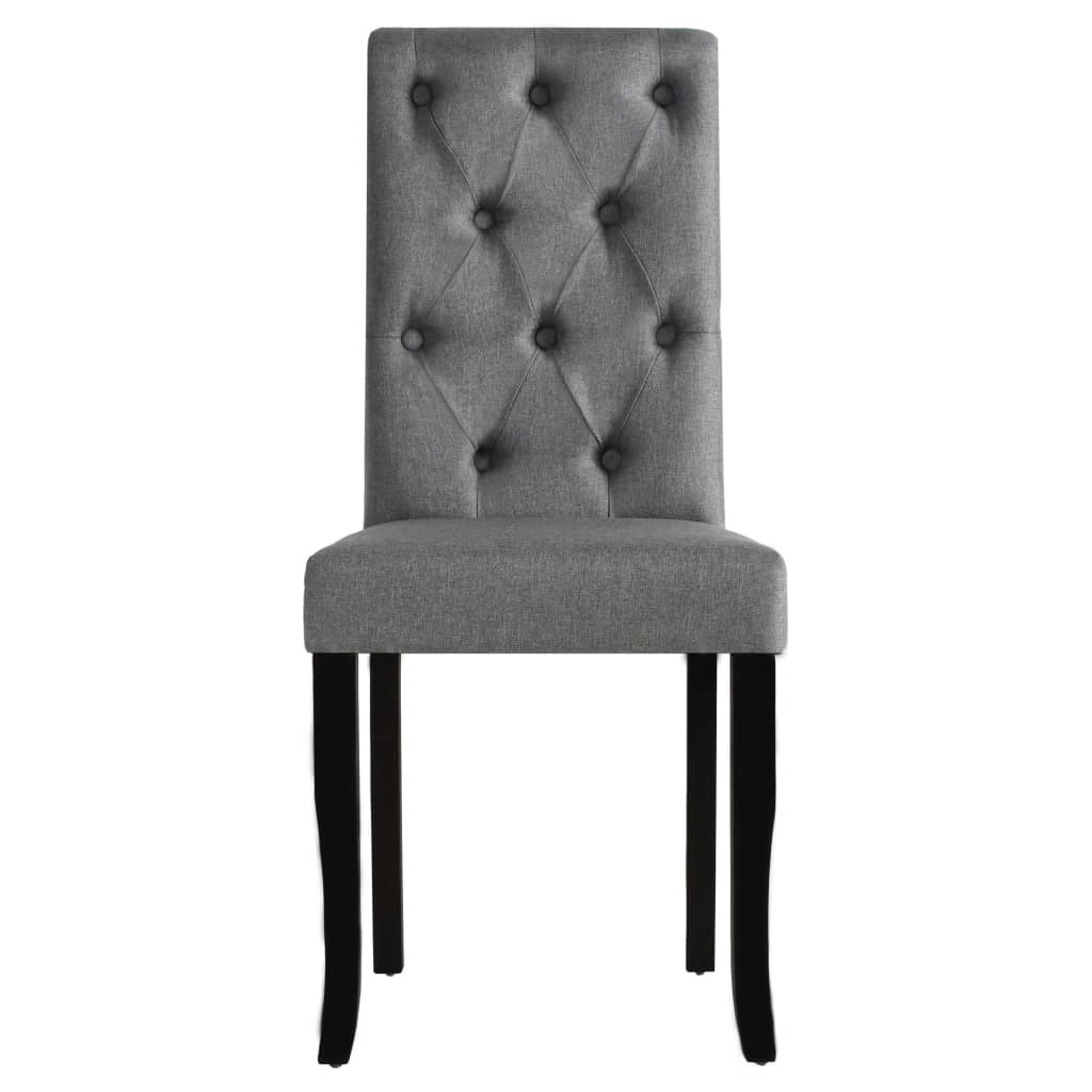 vidaXL Chaises de salle à manger 4 pcs Gris foncé Tissu